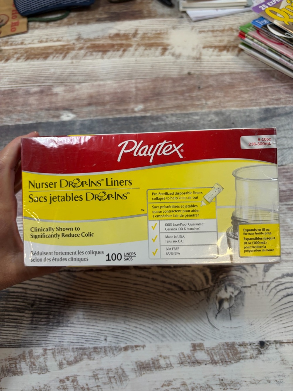 Playtex Nurser Drop-Ins Bottle Liners‎ 8-10 oz 100 Count New Sealed
